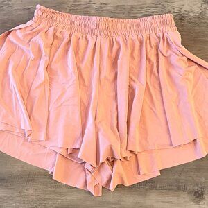 Pink Flowy Athletic Shorts